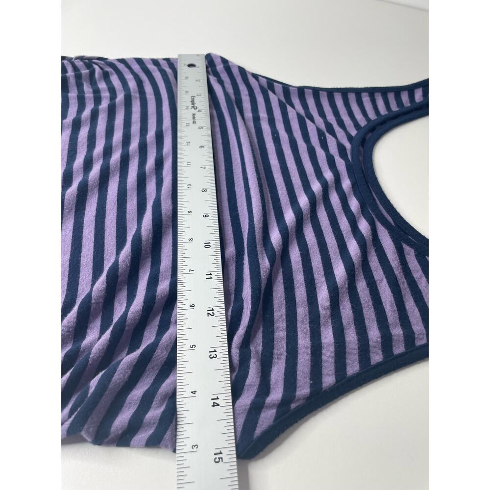 Liz Lange Sleeveless Striped Maternity Tank Dress Purple‎ Navy Womens Size Small - Picture 11 of 12